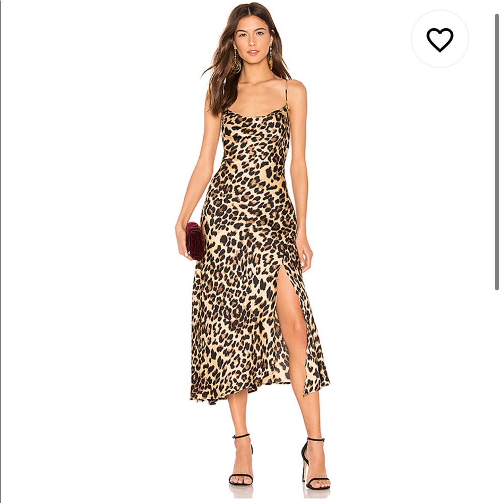 ASTR the label Cowl Strappy Dress Leopard Print XS